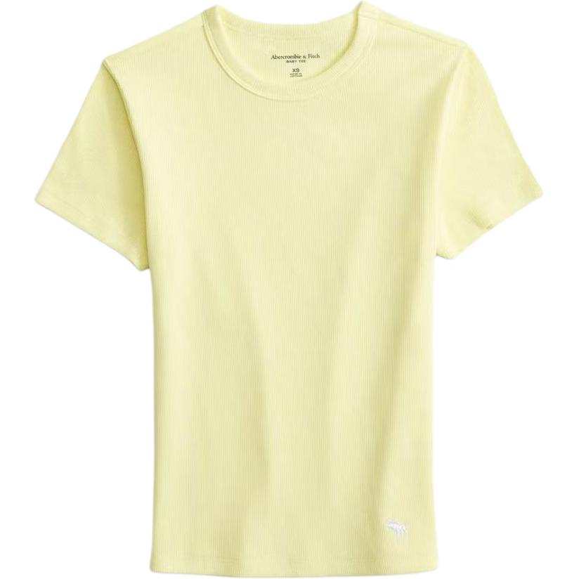 Abercrombie&Fitch T Shirts Women's Yellow Crew Neck