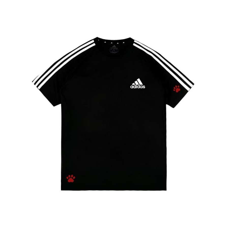 Adidas Adidas Football T Shirts Unisex Black Crew Neck Thin Straight Fit