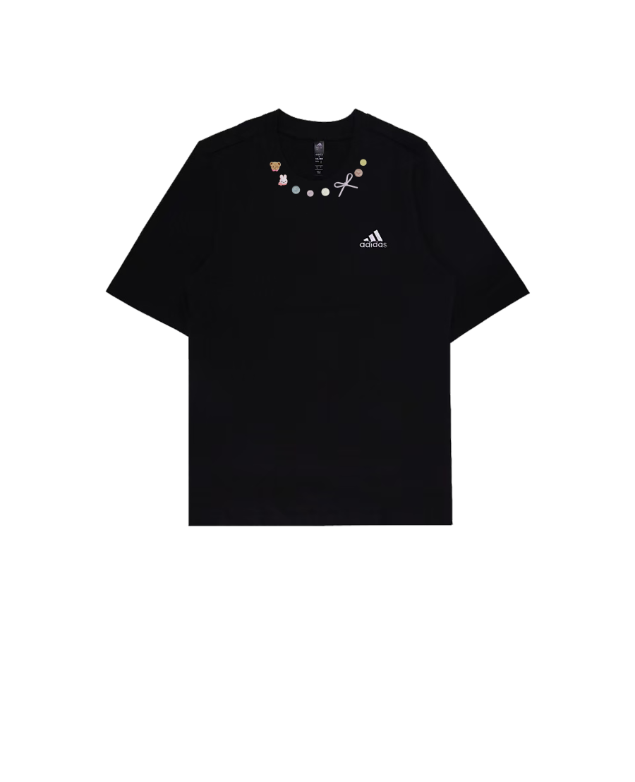 Adidas Adidas MUST HAVE T Shirts Unisex Black Crew Neck Moderate Straight Fit