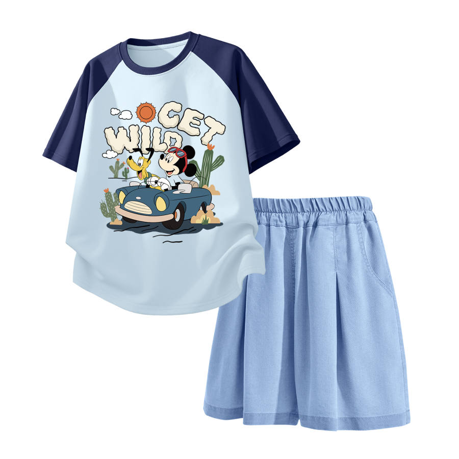 Disney Kids Casual Sportswear Crew Neck Thin Stretch