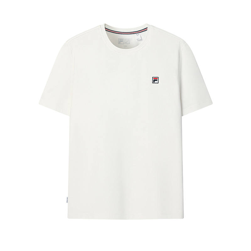 FILA Heritage T Shirts Men's Cloud White Crew Neck Moderate