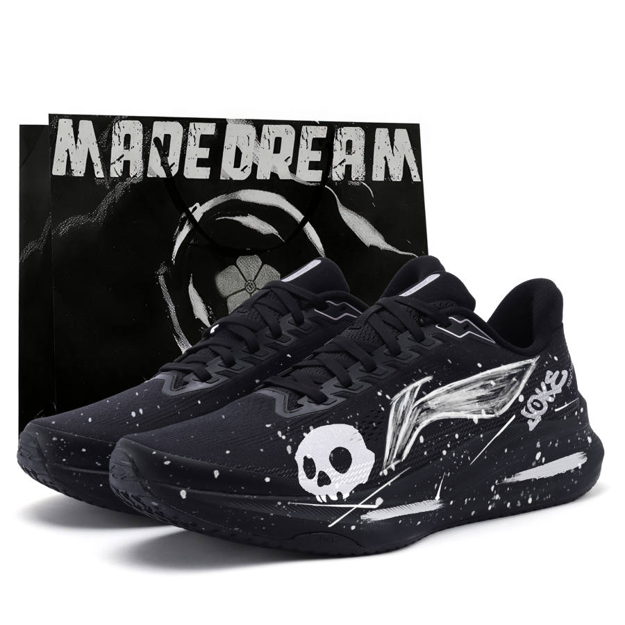 Li-Ning Li Ning Red Hare 9 Running Shoes Men's Low Top Black White