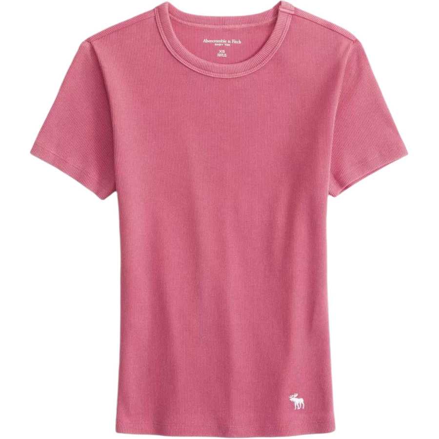 Abercrombie&Fitch T Shirts Women's Pink Crew Neck