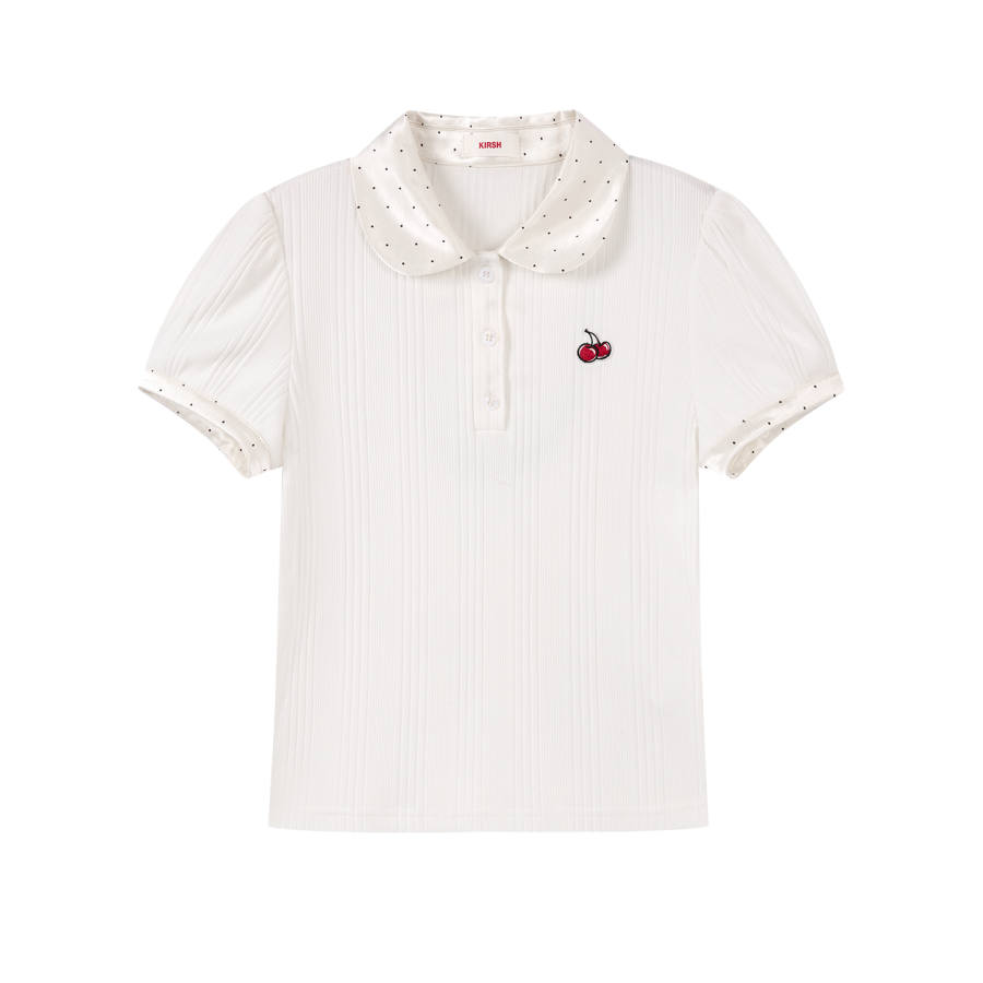 Kirsh T Shirts Women's Peter Pan Collar Moderate