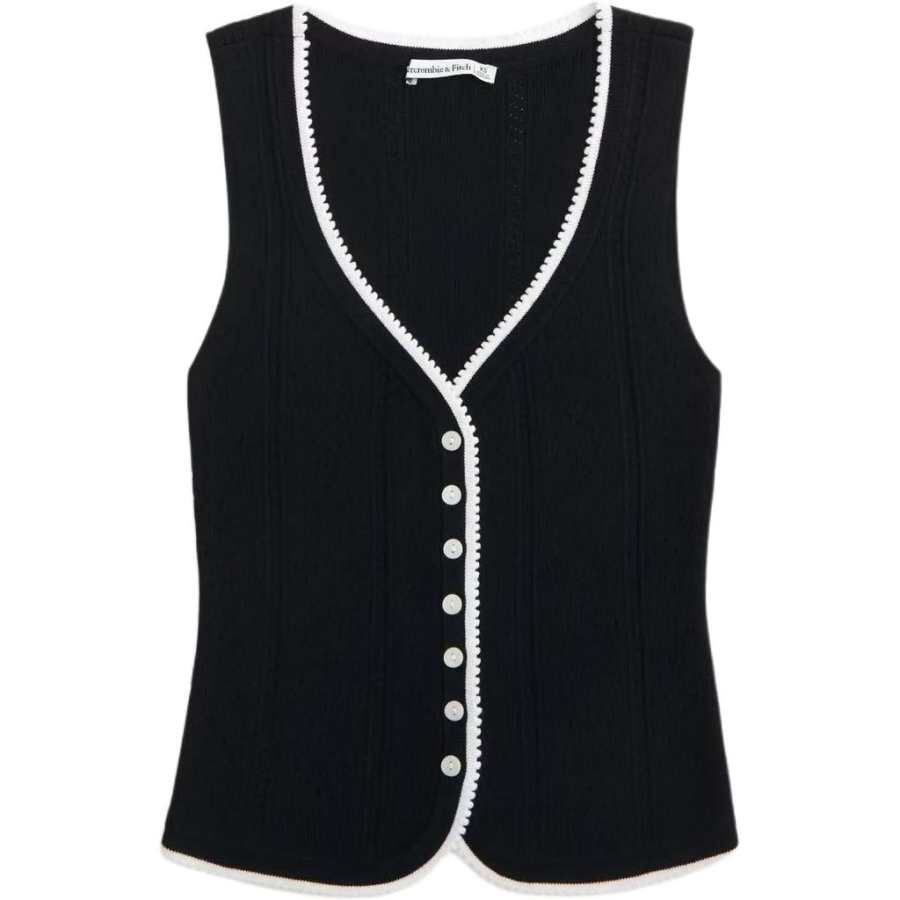 Abercrombie&Fitch Vests Women's Black Moderate