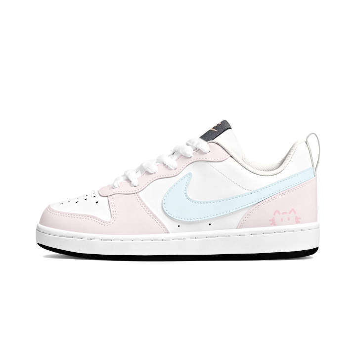 Nike Nike Court Borough Skateboard Shoes Women's Low Top Pink Blue