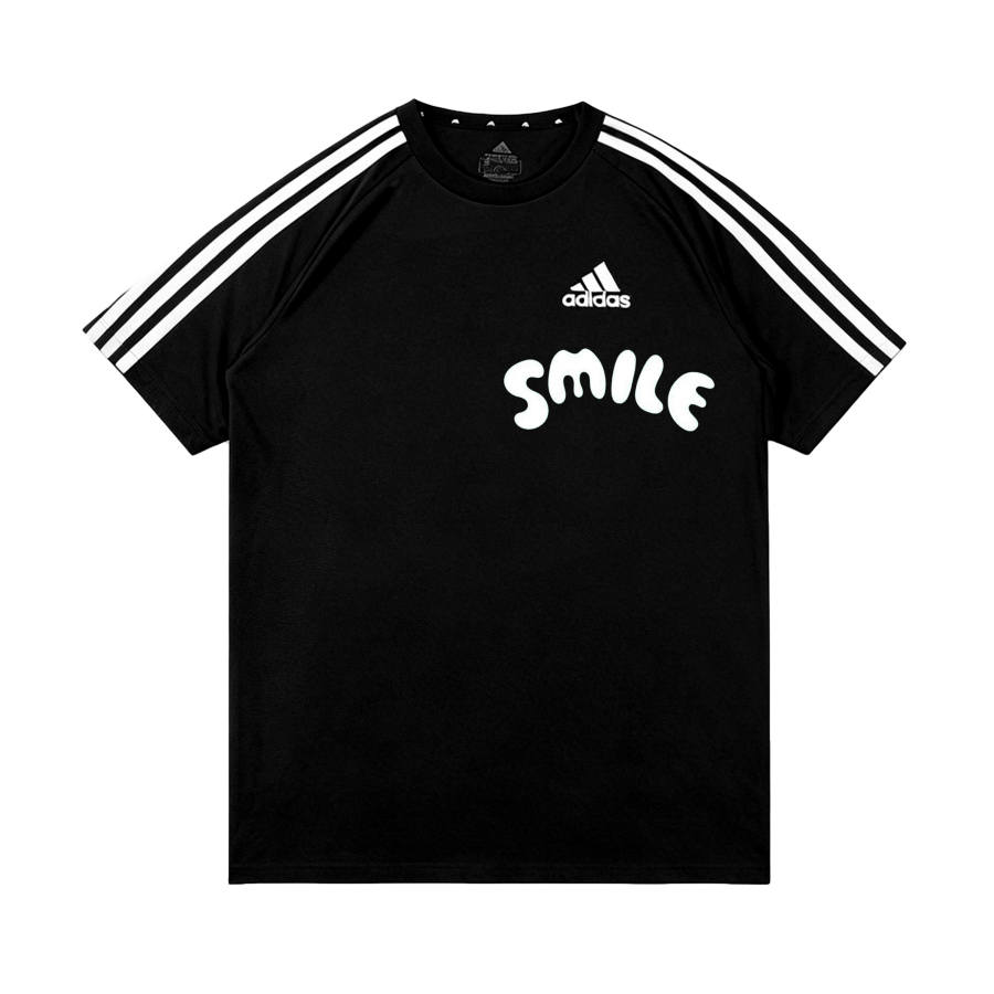Adidas Adidas Football T Shirts Unisex Black Crew Neck Thin