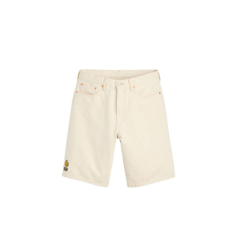 Levis World Cup France Team Collaboration Denim Shorts Unisex White Moderate Straight Fit Pants