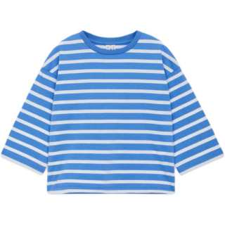 ARKET T Shirts Men's White/Blue Crew Neck Moderate Straight Fit
