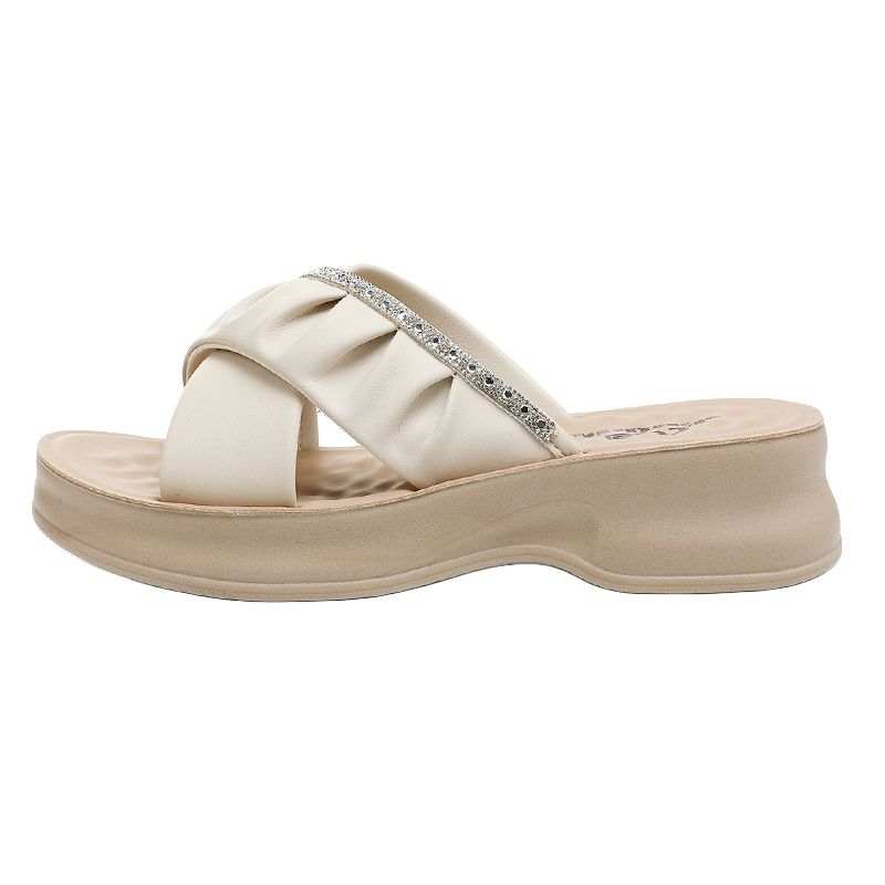 WARRIOR WARRIOR Slide Slippers Women's Beige/Khaki/Black