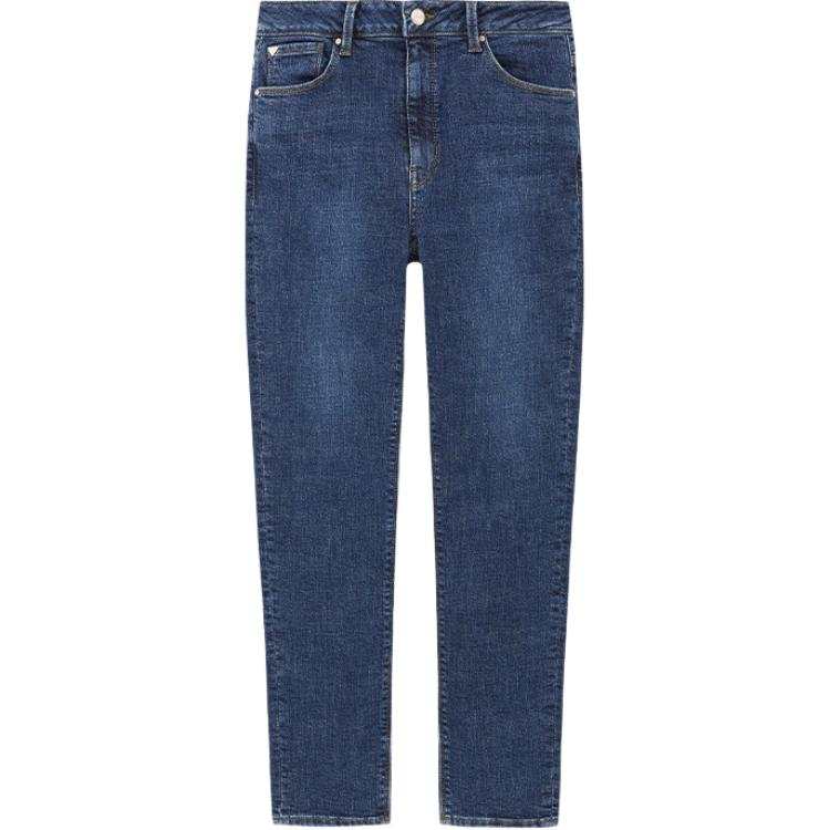 GUESS Jeans Women's Dark Blue Moderate Straight Fit Pants