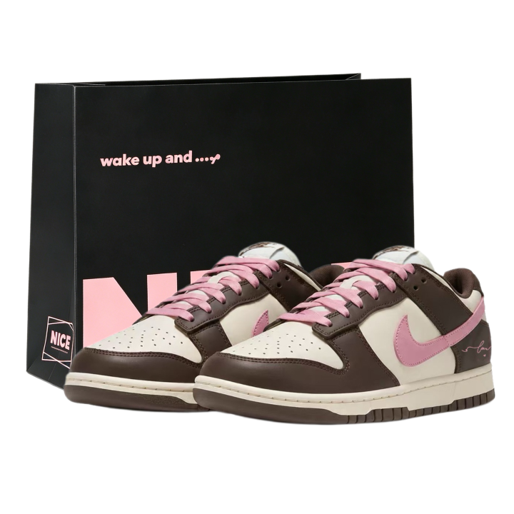 Nike Nike Dunk Skateboard Shoes Unisex Low Top Brown/Pink