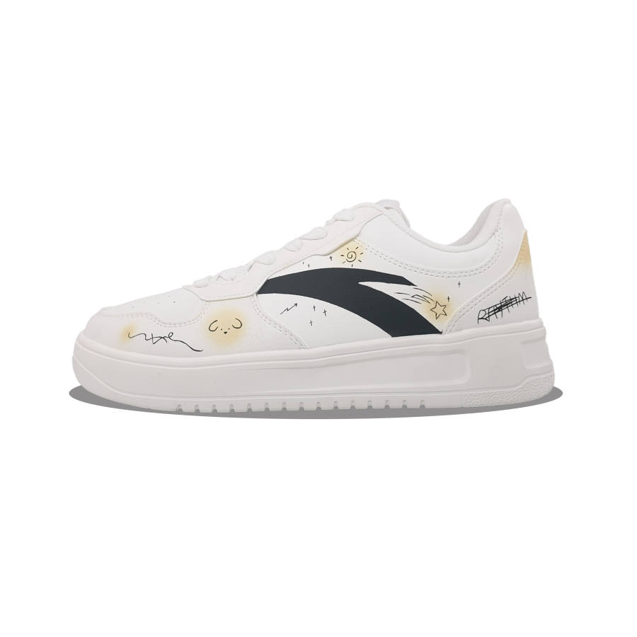 Anta Easy Slip Resistant, Abrasion Resistant, Height Increasing Low top Skateboard Shoes Unisex