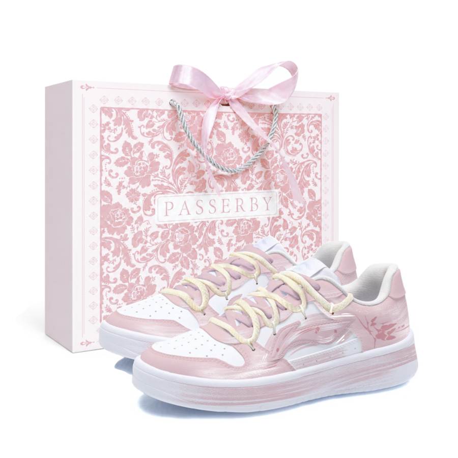 Li-Ning Li Ning Floating Boat Skateboard Shoes Women's Low Top Pink