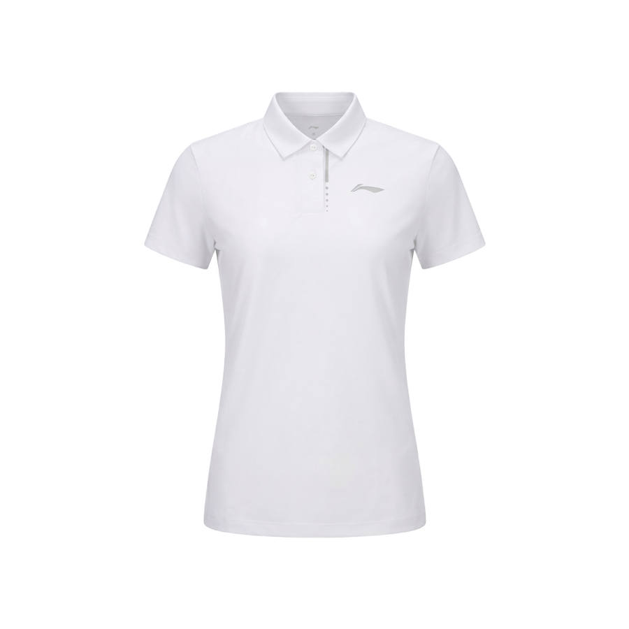 Li-Ning Li Ning Polo Shirts Women's Standard White Lapel Moderate Straight Fit