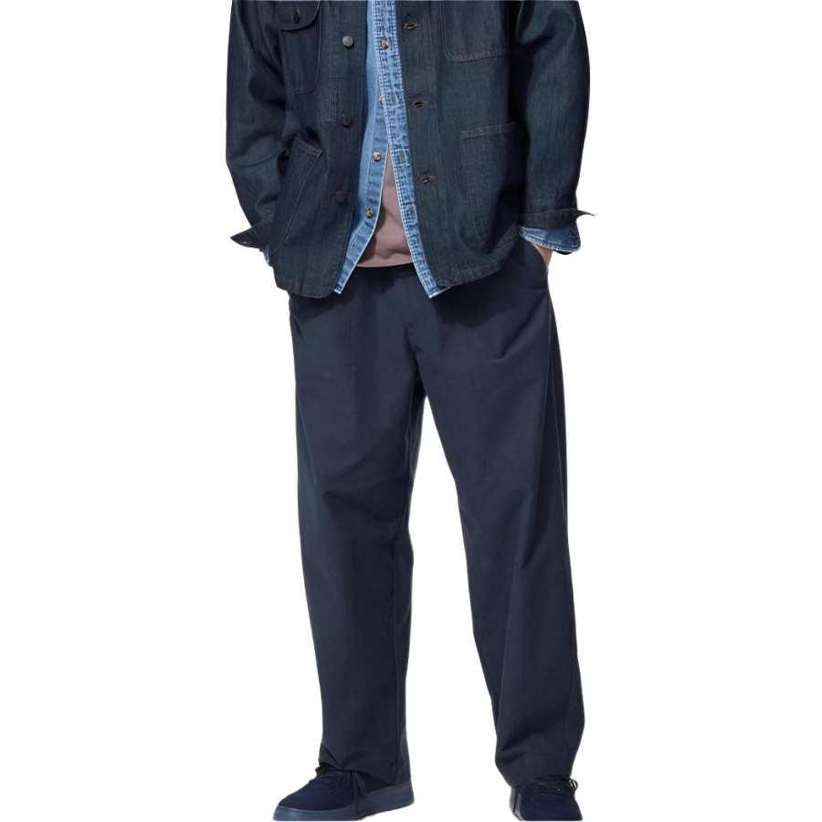 UNIQLO Casual Pants Unisex 69 Navy Blue Moderate Wide Leg Pants