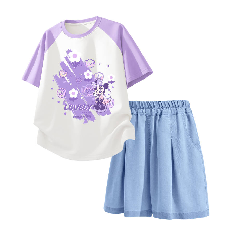 Disney Kids Casual Sportswear Crew Neck Thin Stretch