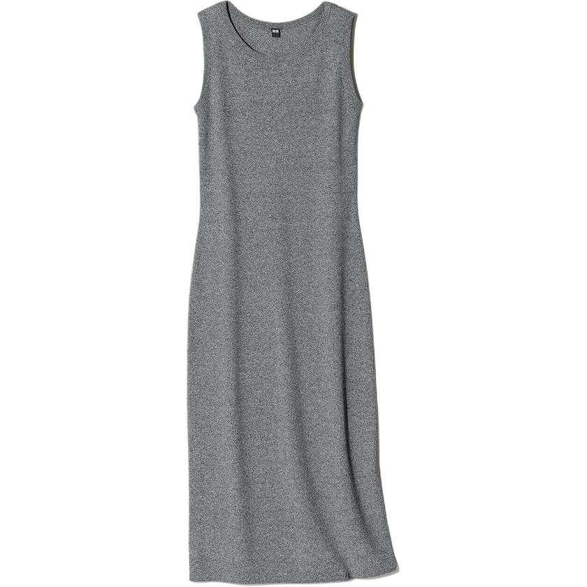 UNIQLO SS26 Sleeveless Dresses Women's Dark Gray Crew Neck Moderate