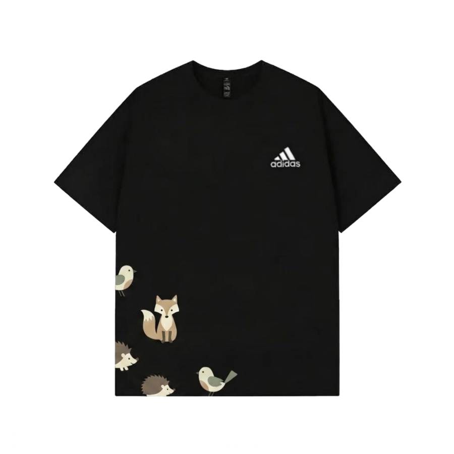 Adidas Adidas MUST HAVES T Shirts Unisex Black Crew Neck Moderate Straight Fit