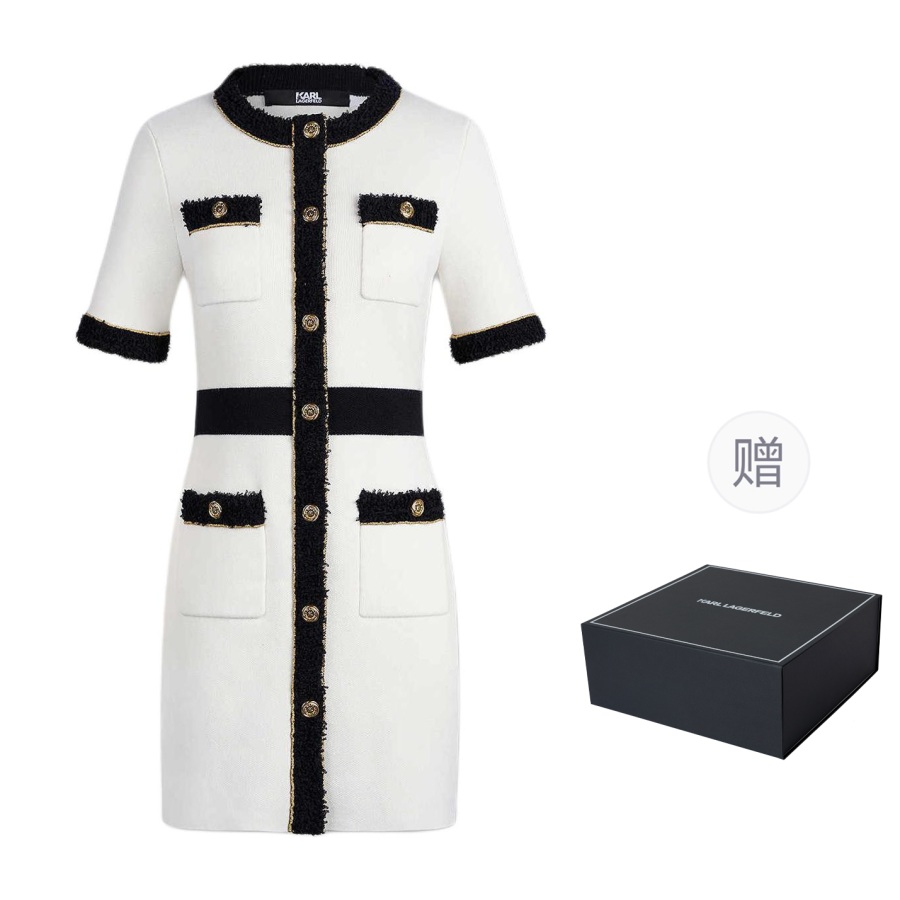KARL LAGERFELD / Karl Lagerfeld Jeans Short Sleeved Dress Women's White