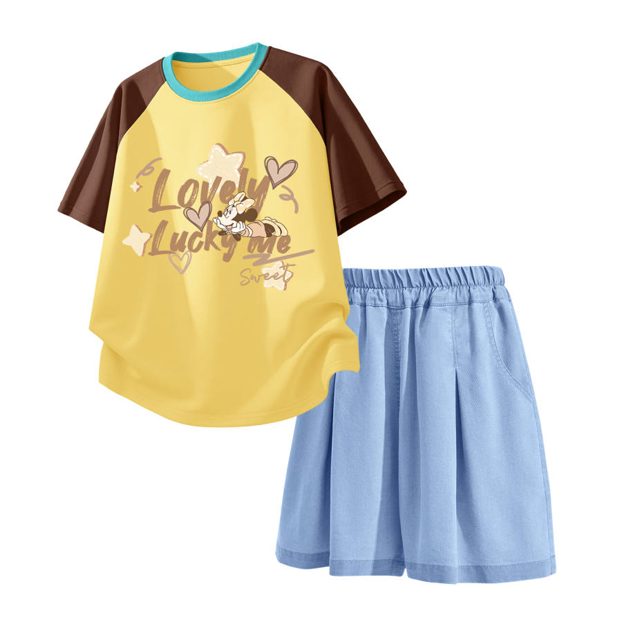 Disney Kids Casual Sportswear Crew Neck Thin Stretch