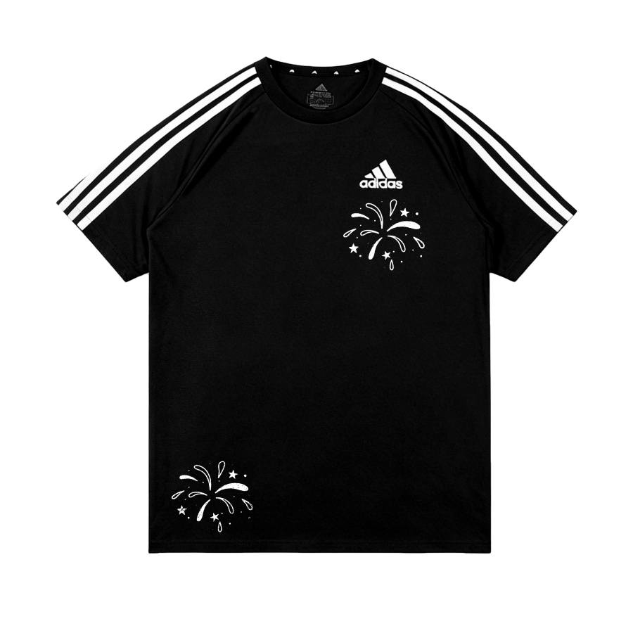 Adidas Adidas Football T Shirts Unisex Black Crew Neck Thin
