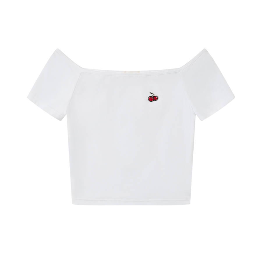 Kirsh T Shirts Women's White Boat Neck Moderate