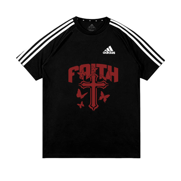 Adidas Adidas Football T Shirts Unisex Black Crew Neck Thin