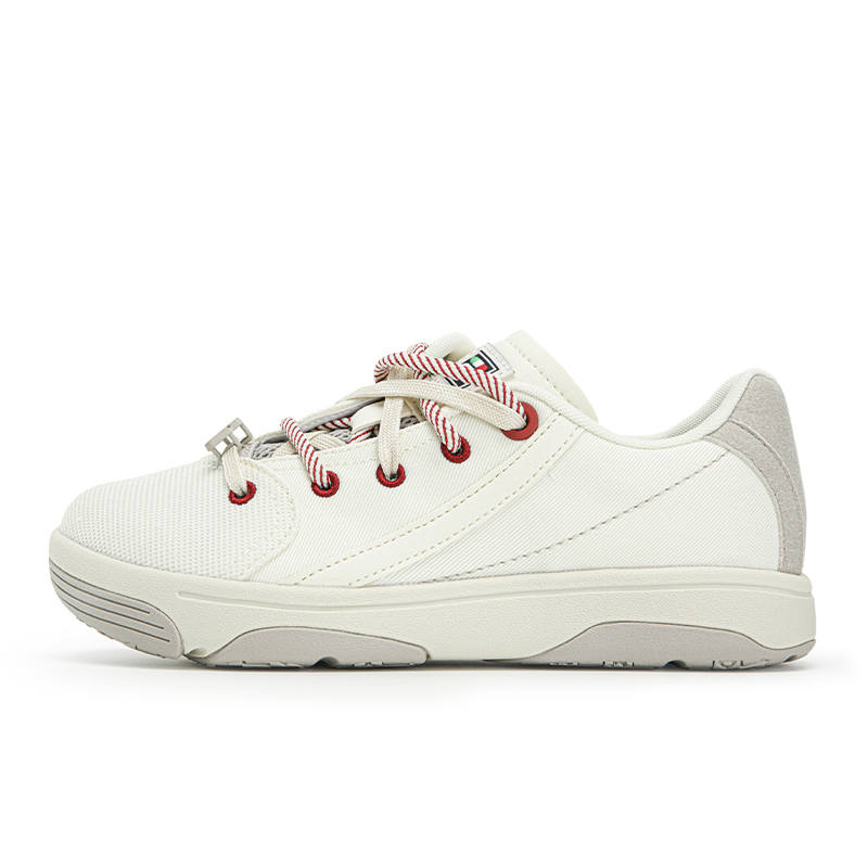FILA PURE Skateboard Shoes Women's Low Top Cream White/Flax Brown