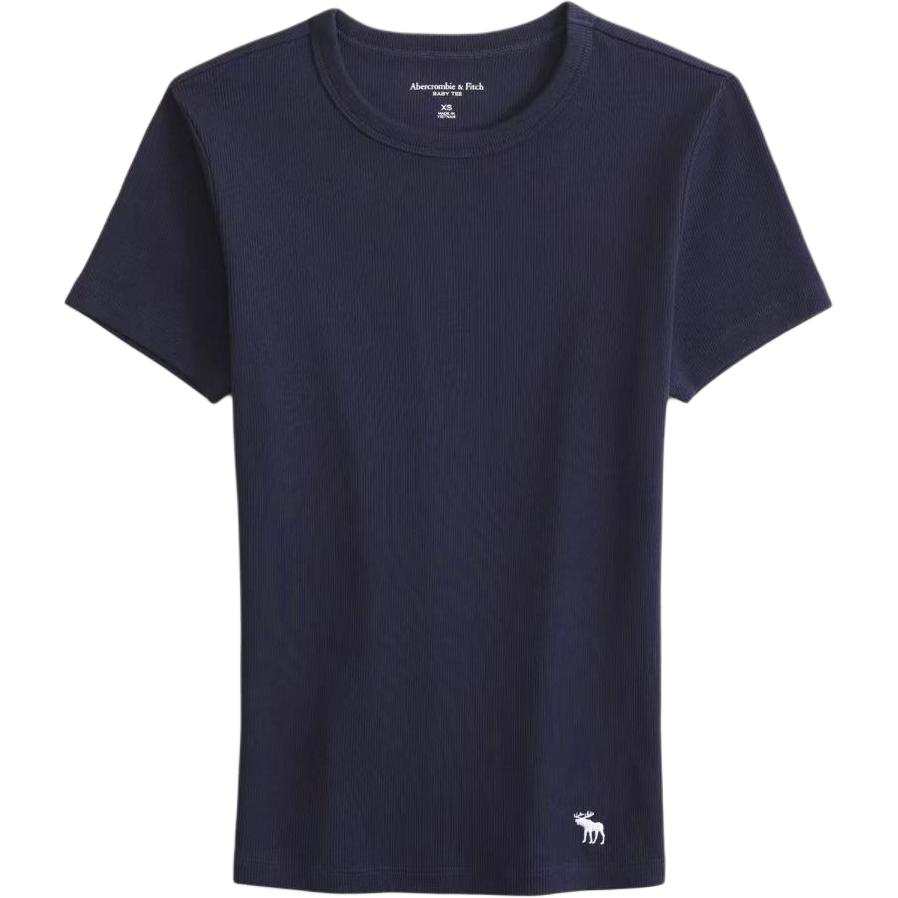 Abercrombie&Fitch T Shirts Women's Navy Blue Crew Neck