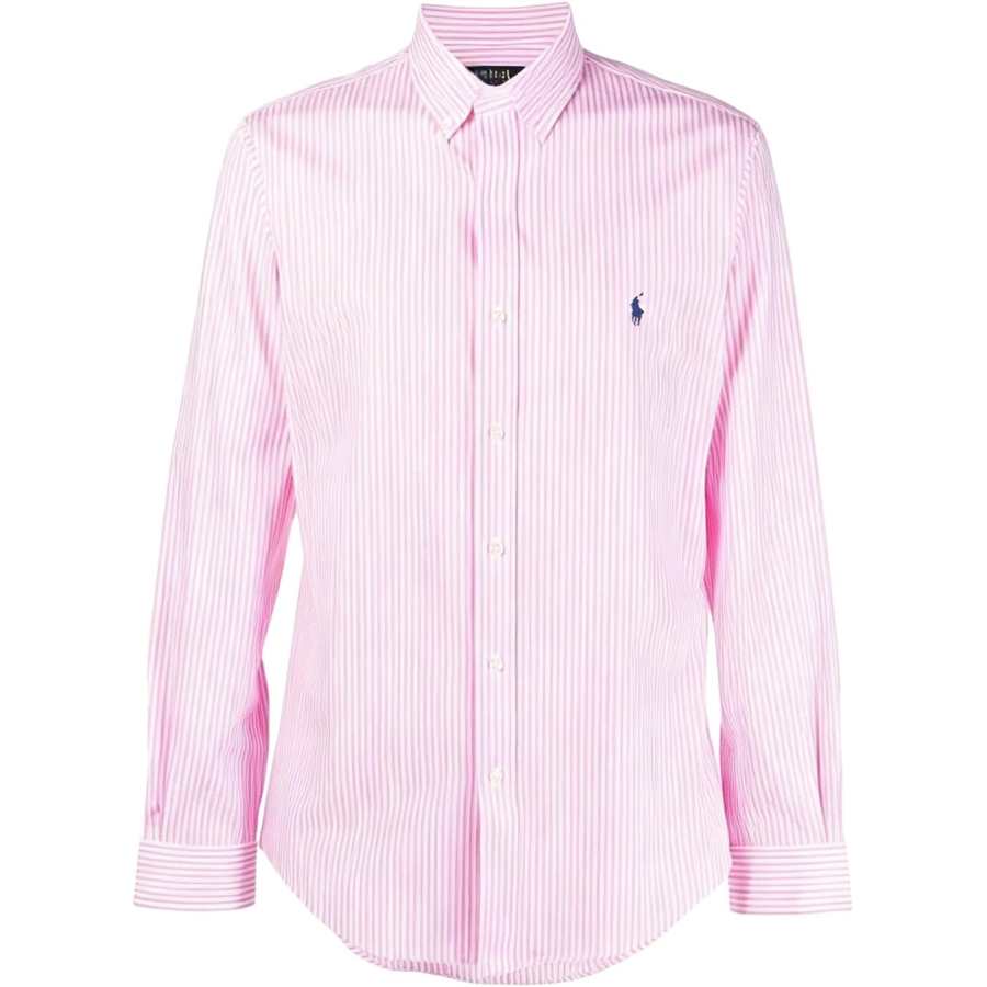 Polo Ralph Lauren Shirts Men's Pink Lapel Moderate Straight Fit