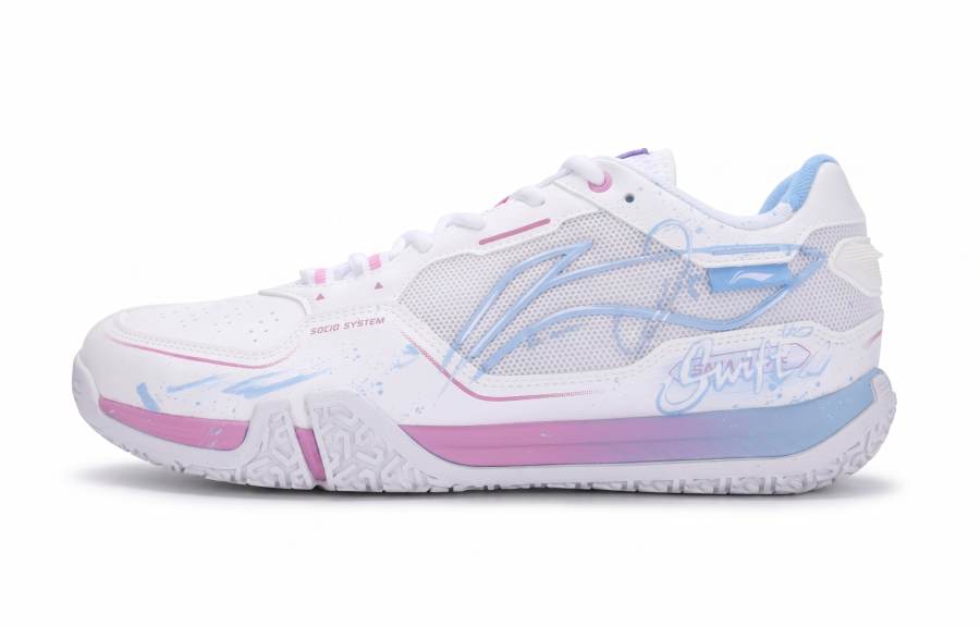 Li-Ning Li Ning Saga 3LITE Badminton Shoes Unisex Low Top Blue/Pink/White
