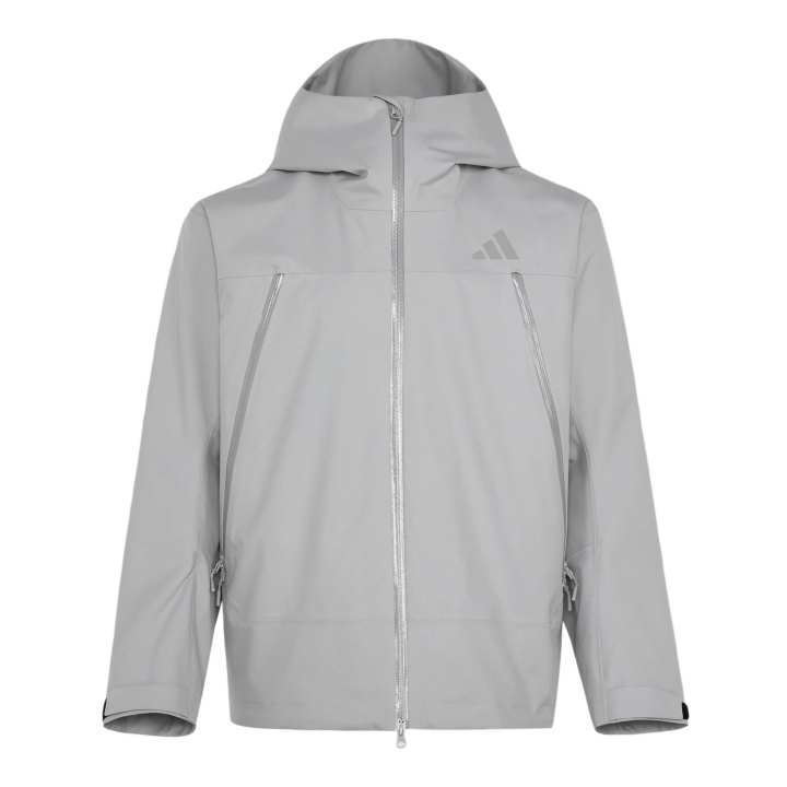 Adidas Adidas Terrex Windbreaker Jackets Unisex Light Asphalt Gray Hooded Non Detachable Moderate