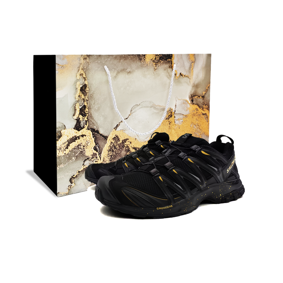 SALOMON XA PRO 3D Running Shoes Unisex Low Top Gold