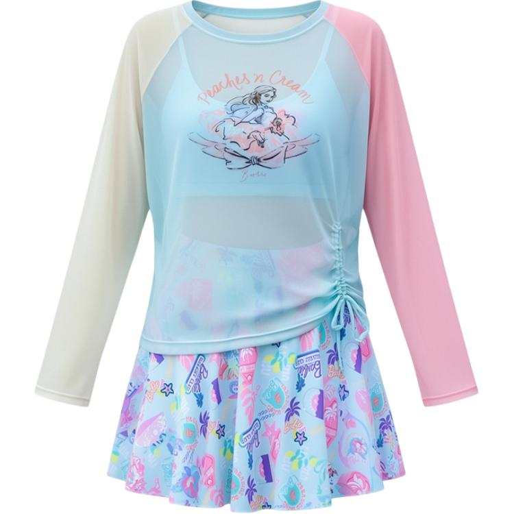 Barbie Two Piece Swimsuits Women's Pink Apricot Mint Camisole Thin Short Skirt Two Piece Swimsuit