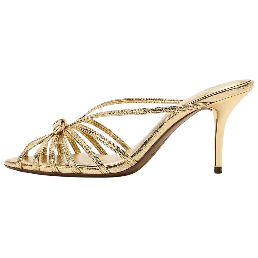 ZARA Slide Slippers Women's Gold