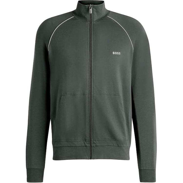 HUGO BOSS Jackets Men's Green Stand Collar Moderate Other