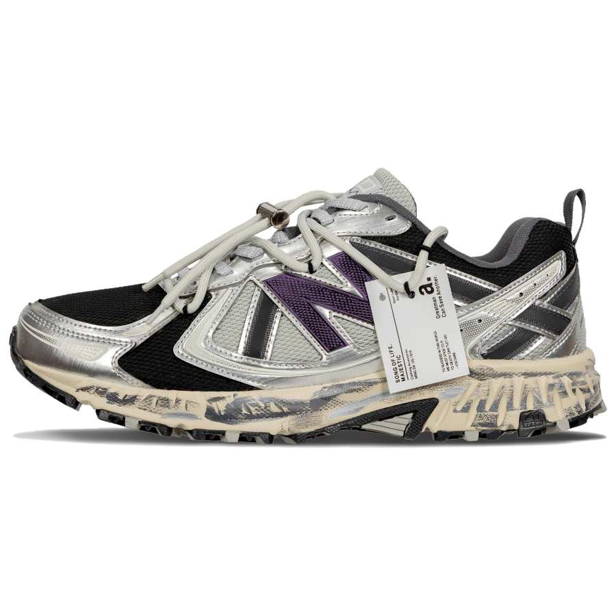 New Balance New Balance NB 410 V5 Running Shoes Unisex Low Top Black Silver Purple