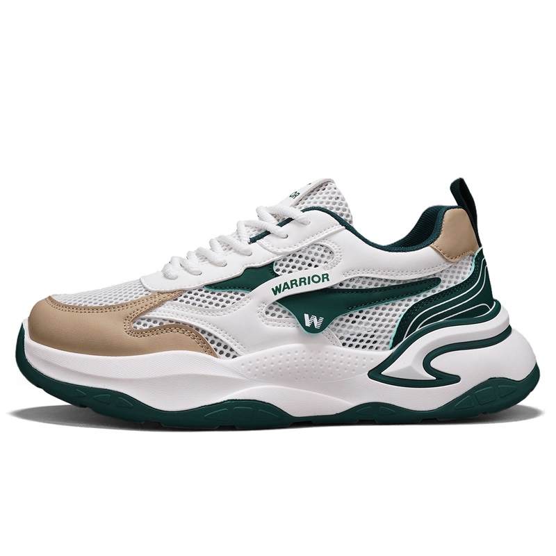 WARRIOR WARRIOR Chunky Sneakers Men's Low Top Beige/Green/Khaki