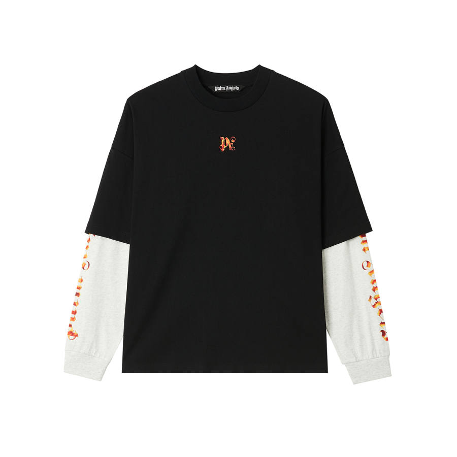PALM ANGELS T Shirts Unisex Black Crew Neck Moderate