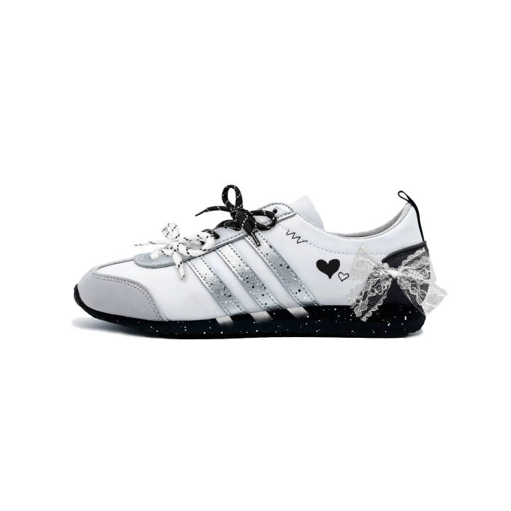 Adidas Adidas VS JOG 2.0 German Army Trainers Unisex Low Top Silver/Black/White