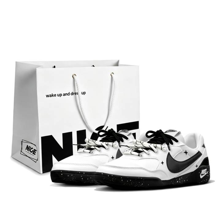 Nike Nike Terra Manta Star Meteor Ink White Breathable Lightweight Height Increasing Low top Casual Shoes Unisex Black White