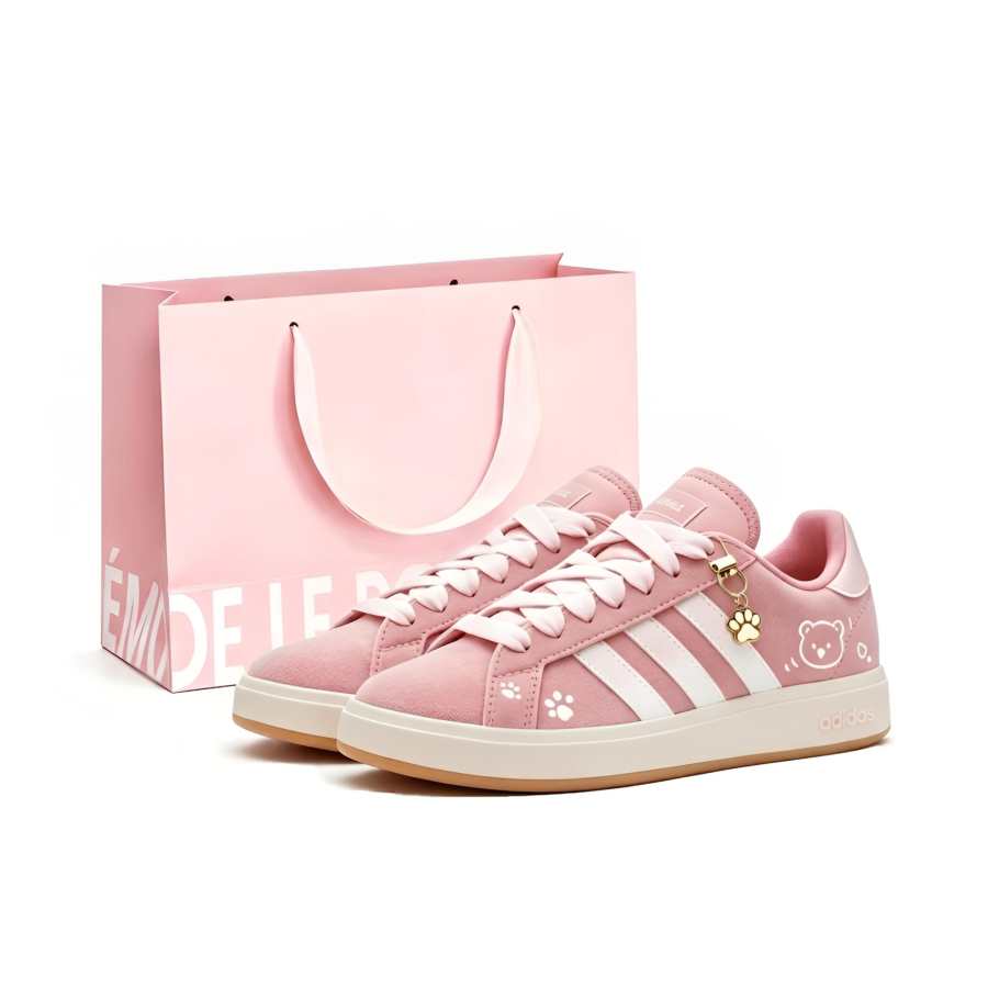 Adidas Adidas Grand Court Base 00s Skateboard Shoes Unisex Low Top Pink