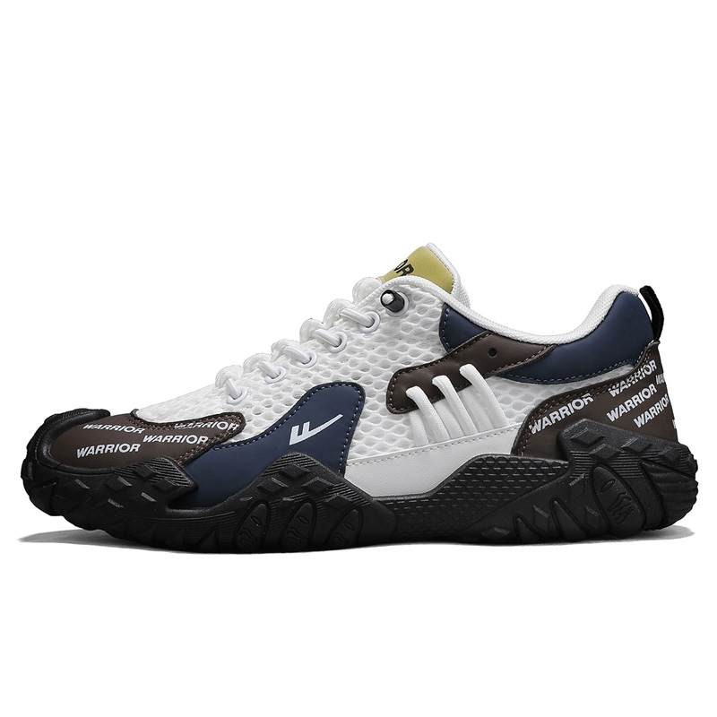 WARRIOR Casual Shoes Men's Low Top White/Brown/Dark Blue
