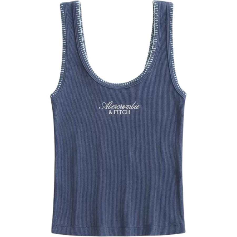 Abercrombie&Fitch Tank Tops Women's Blue Straight Fit