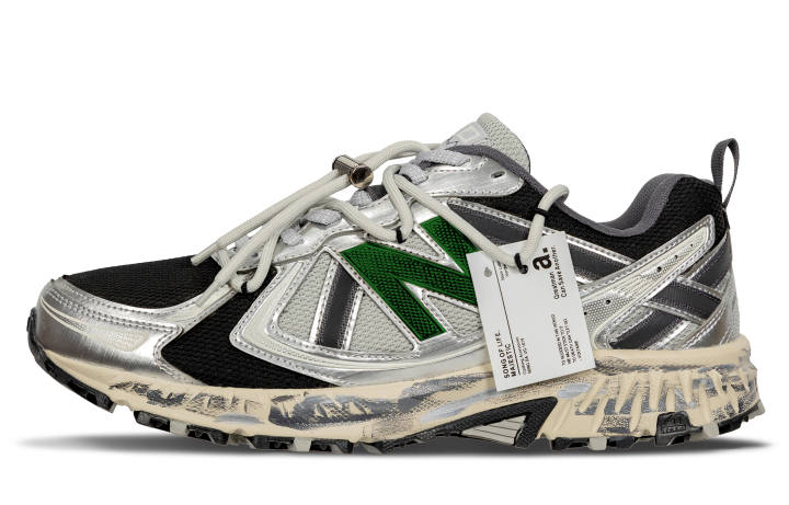 New Balance New Balance NB 410 V5 Running Shoes Unisex Low Top Black Silver Green