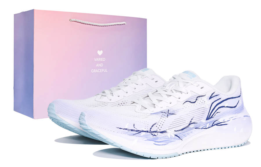Li-Ning Li Ning Version 2.0 Running Shoes Unisex Low Top White, Purple