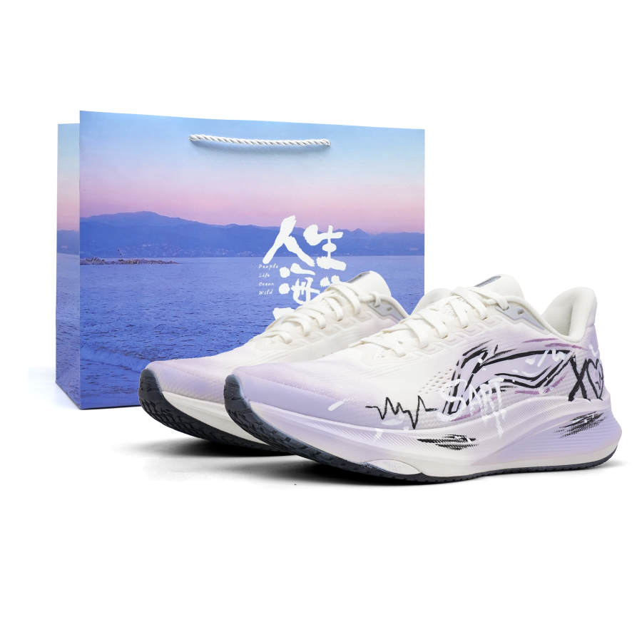 Li-Ning Li Ning Red Hare 9 Running Shoes Men's Low Top White/Purple