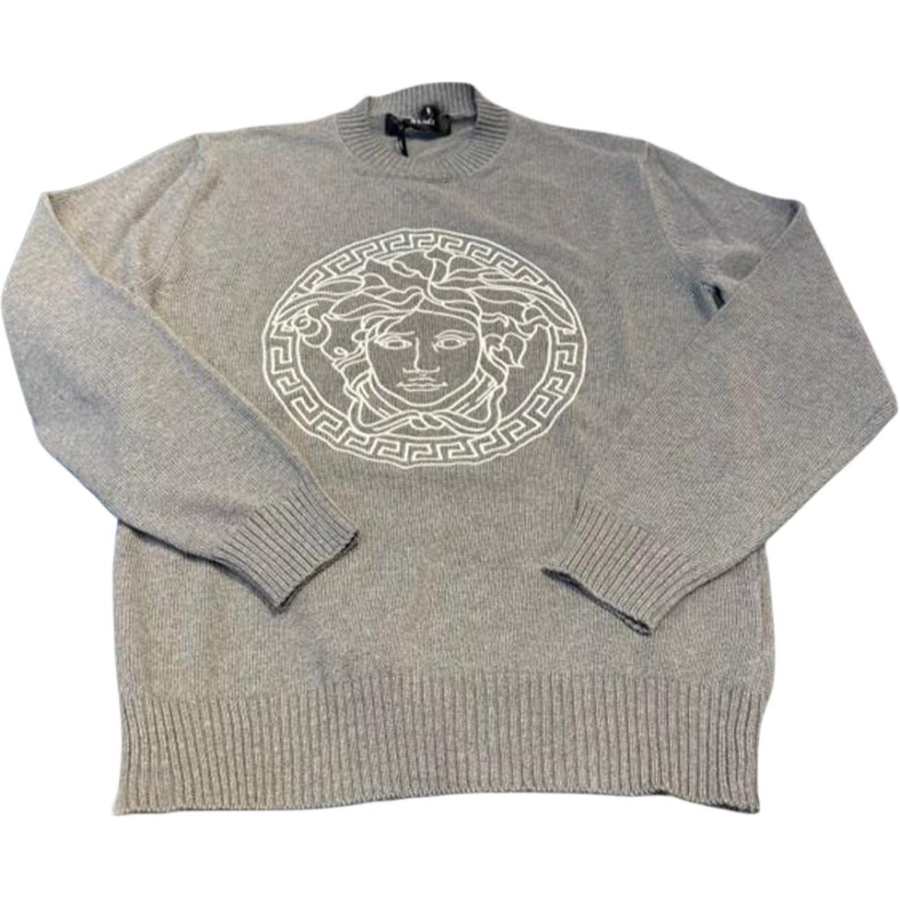 VERSACE VERSACE FW24 Knitwear Men's Gray