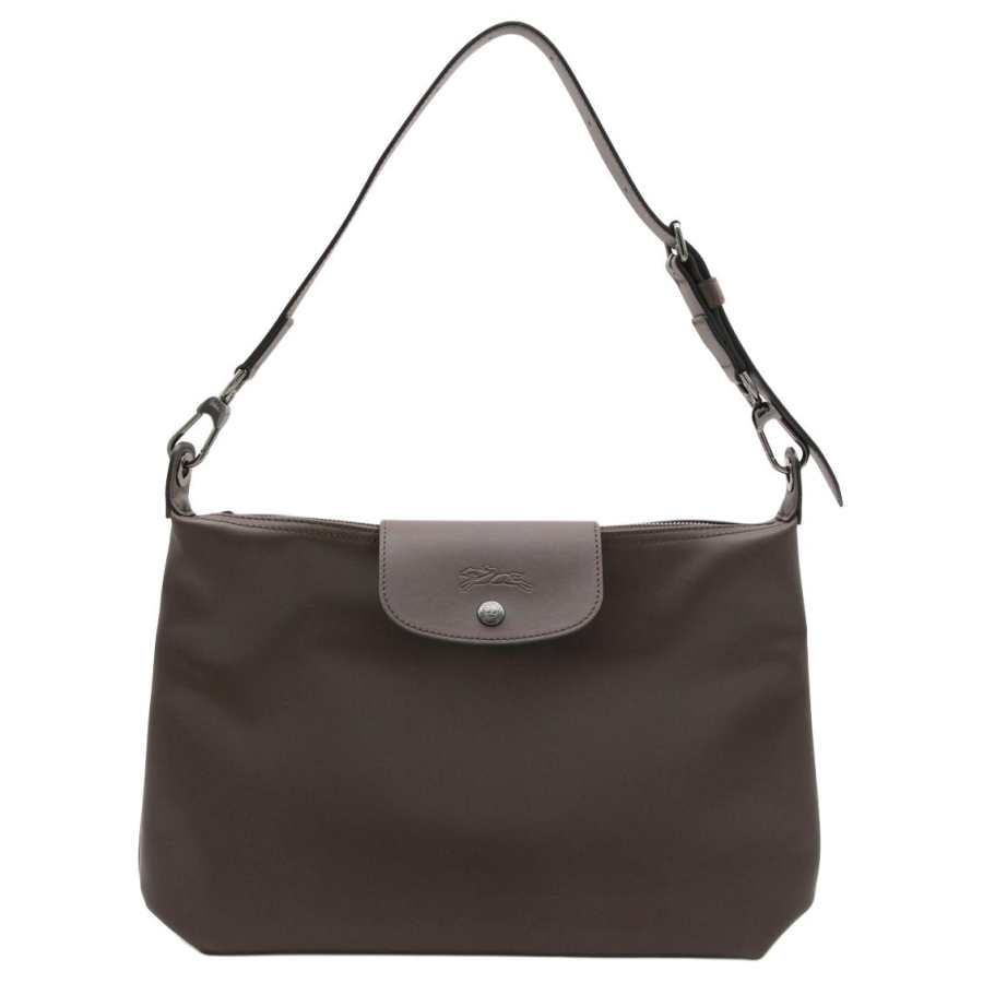 LONGCHAMP Le Pliage Xtra Cow Leather Handbag, Shoulder Bag Medium Women's Mocha